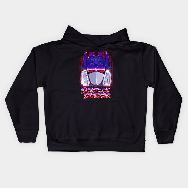 Soundwave Superior Kids Hoodie by MeFO